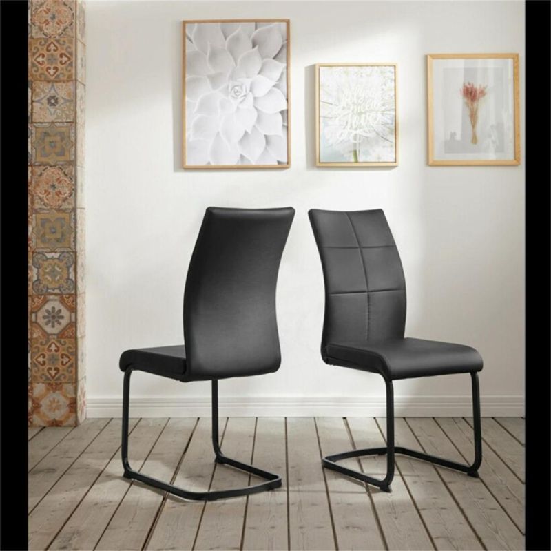 Furniture Dining Chair with Z Shape Chrome Legd Chair