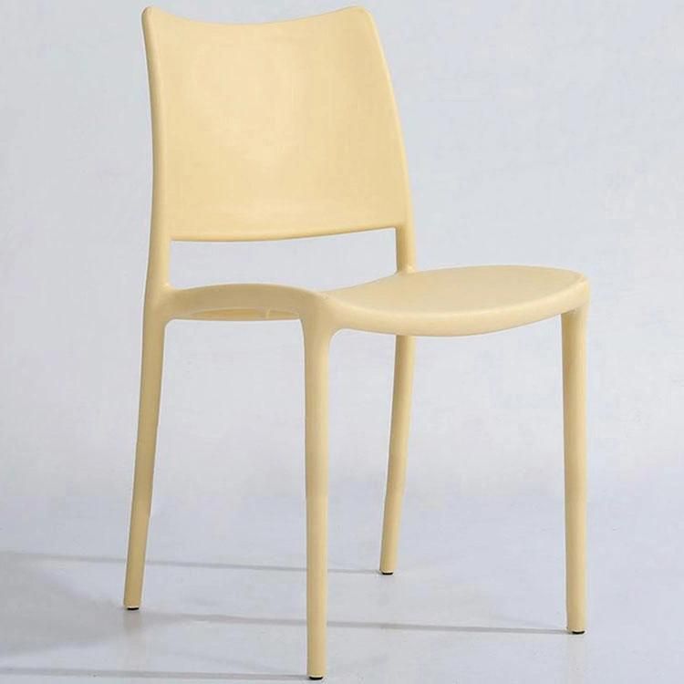 Portable Multipurpose Garden Chairs Nordic Premium Plastic Home Yellow Dining Chair