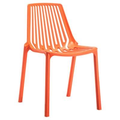 China Factory Home Furniture Modern Design Stackable Plastic Colored Chair Dining Room PP Seat Plastic Dining Chairs