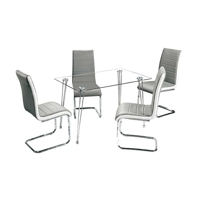 Glass Dining Table Set Factory Price Home Hotel Furniture Dining Chair Table