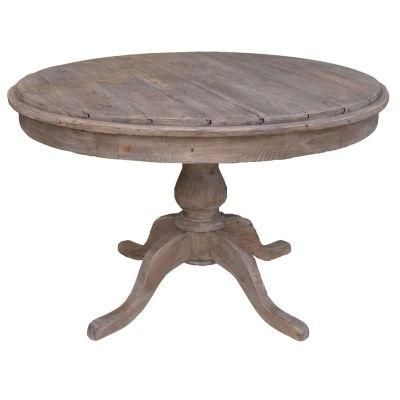 Kvj-Rr02 Reclaimed Elm American Style Round Antique Round Dining Table