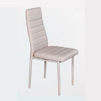 Restaurant Stlye High Chair Restaurant Modern Dining Chair Leather with Metal Chrome Leg