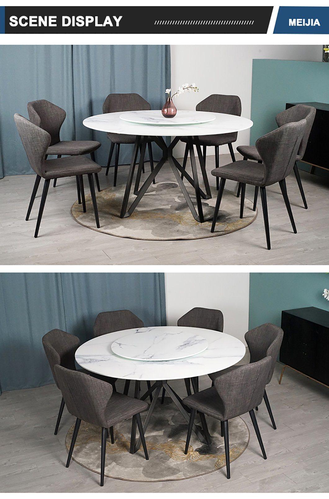 Premium Quality Marble Round Rotates Outdoor Ceramic Tile Top Dining Table