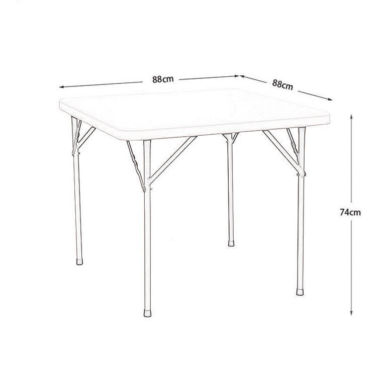 Wholesale Metal Leg Hotel Picnic Dining Multifunction Reastaurant Folding Table
