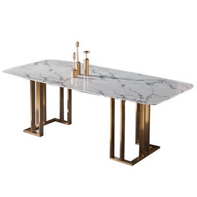 Best Factory Furniture 8 Seaters Marble Dining Table