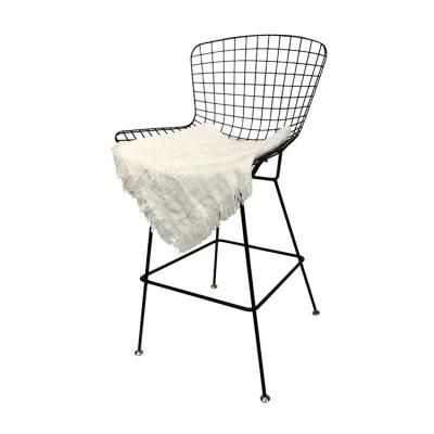 Italian Modern Design Entertainment Dining Chair High Stool Bar Iron Wire Chair Nordic Simple Metal Mesh Chair