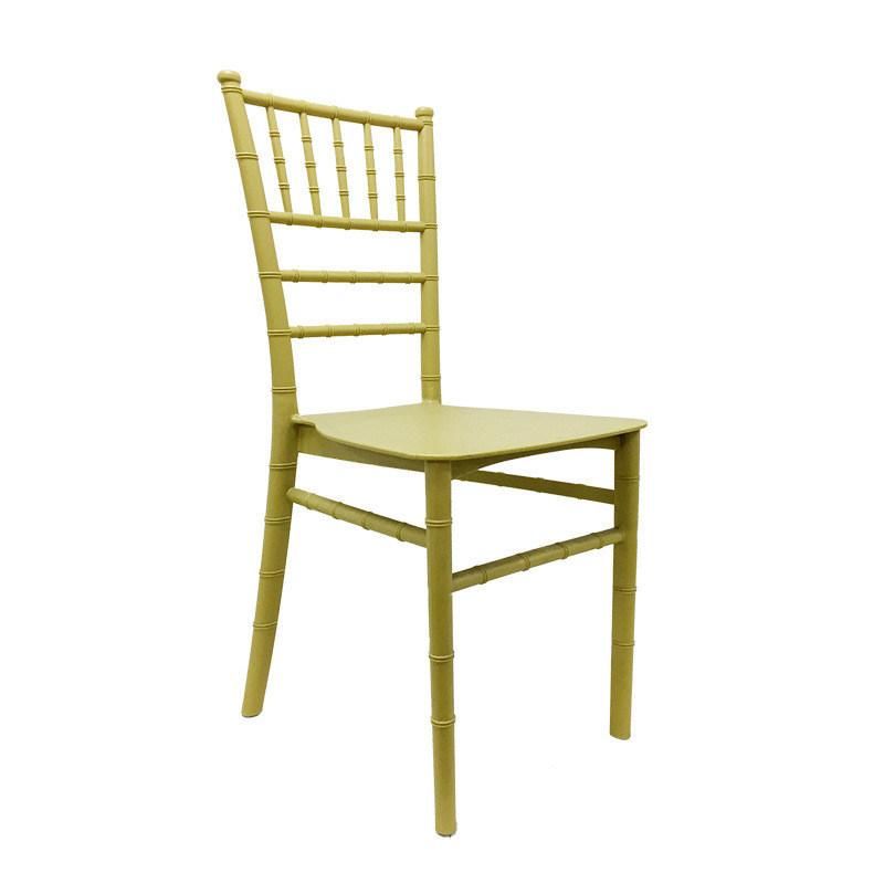 Wholesale Stackable Portable Wedding Metal Gold Siliver Dining Chiavari Chair