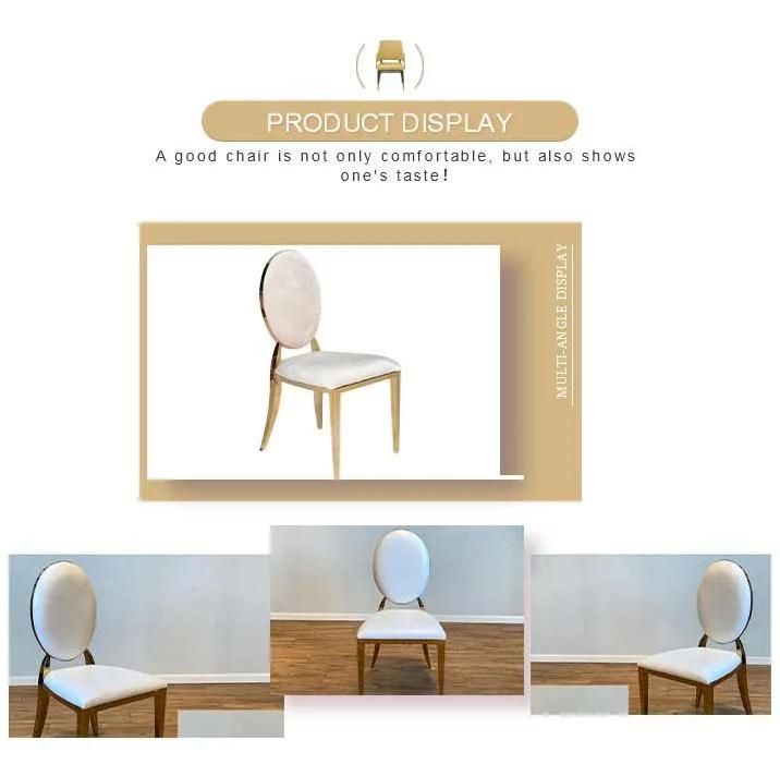 PU Leather Metal Frame Hotel Outdoor Restaurant Wedding Dining Chair