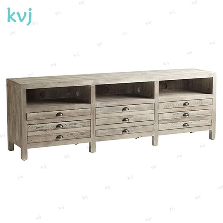 Kvj-7322 Antique Solid Wood TV Cabinet