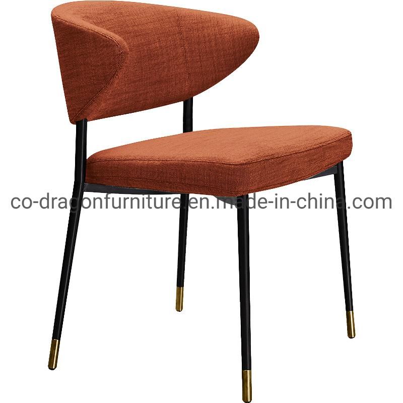 Modern Home Furniture Metal Legs Dining Chair with Fabric