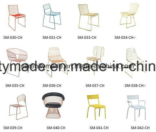 Modern Furniture Gold Metal Wire Dining Chair for Outdoor Banquet