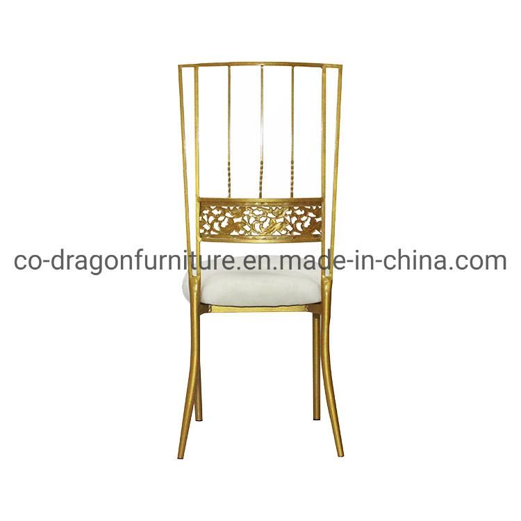 Wholesale Gold Steel Dining Chair with Leather for Home Furniture