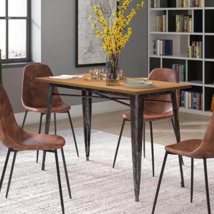 Nordic Modern Dining Room Furniture Wooden Long Rectangular Dining Table