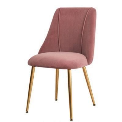 Ergonomic Design Velvet Golden Dining Chair