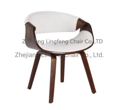 European Style Bentwood Dining Chair with PU Cushion