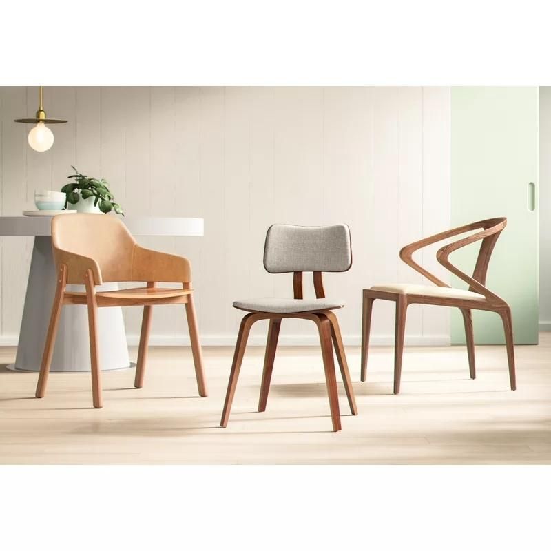 Bespoke Modern Design Solid Wood Table Chair Furniture Set for Dining Room Hotel Restaurant Cafe Coffee Shop Round Back Vintage Upholstered Dining Chair