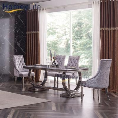 Modern Furniture Glass Dining Table Set