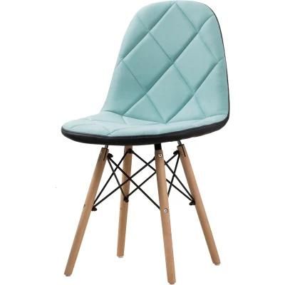 Modern PU Leather Chair Dining Room Furniture Modern Upholstered Patchwork Dining Chair Nordic