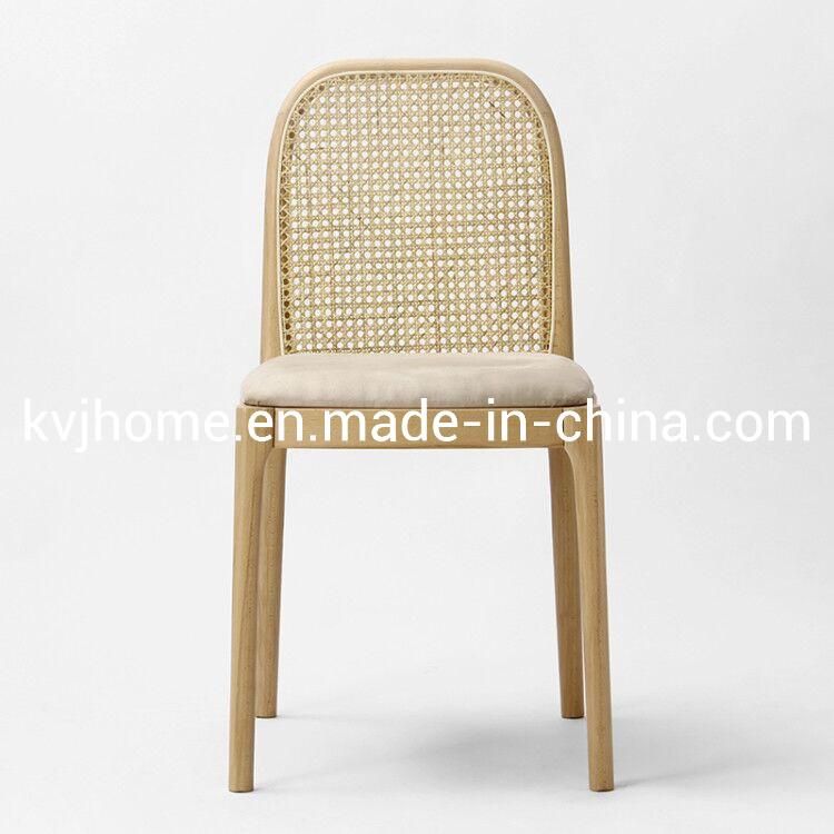 Kvj-9037b Wholesale Black Rattan Wooden Dining Chair