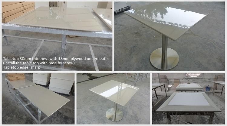 Restaurant Furniture Solid Surface Dining Table for Sale