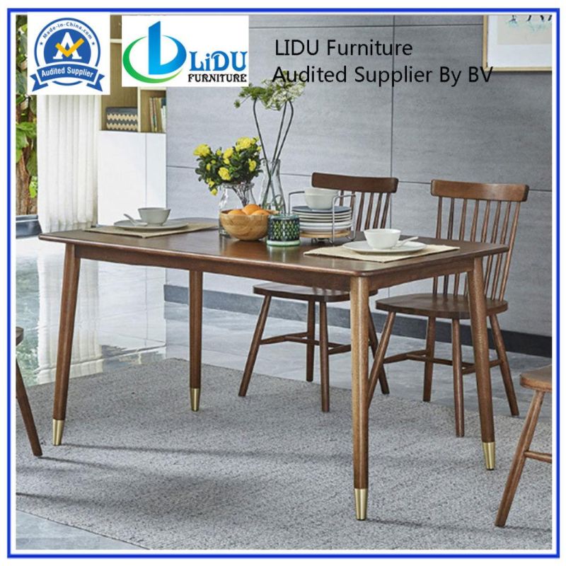 Restaurant Furniture Wood Rectangle Dining Table Fashion Design/Hot Sale Promotion Wooden Dining Table Designs