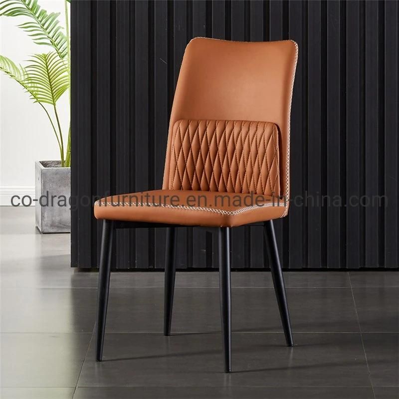 Wholesale Market Steel Dining Chair with Leather for Dining Furniture