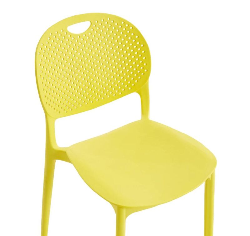 Modern Outdoor Beech Design Cofe Cheap Dining PP Chair Stacking Armless Plastic Chairs for Restaurant