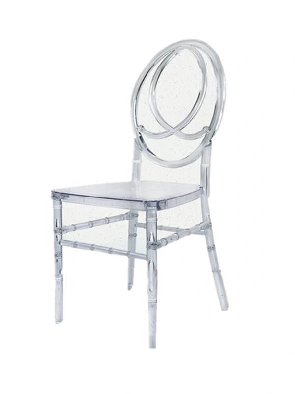 Popular Stackable Metal Armless Wedding Hotel Dining Silla Chiavari Chair