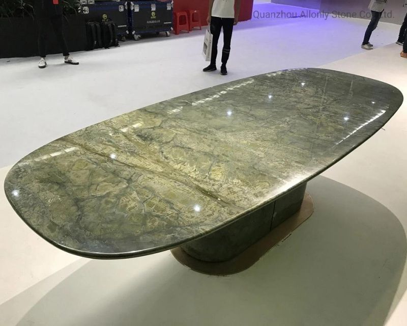 Luxury Stone Peacock Green Green Kitchen Dining Table/Table Top