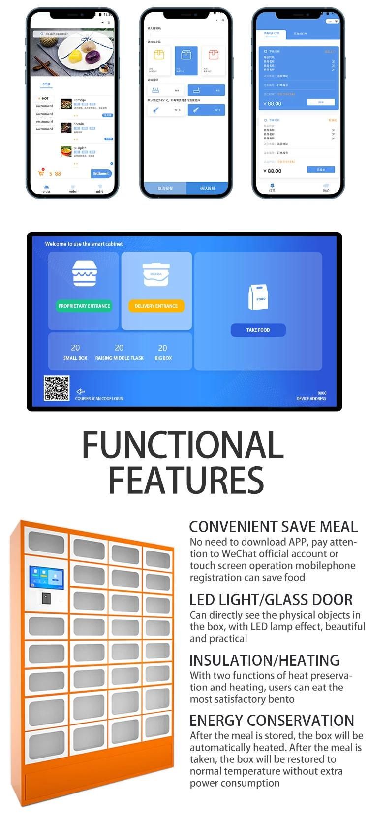 Smart Food Delivery Locker Cabinet for Contactless Food Delivery