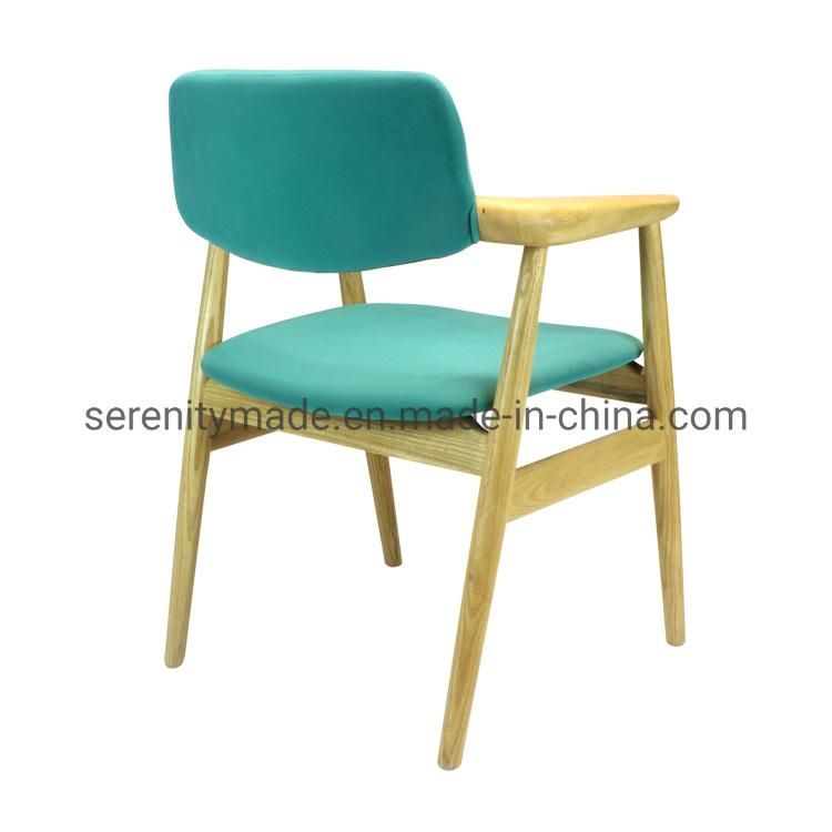 Modern Coffee Shop Chair Ash Wood Dining Chair