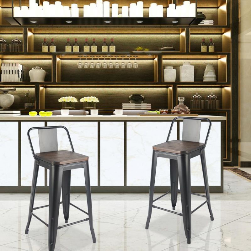 Wholesale Modern Industrial Stackable Vintage Dining Restaurant Iron Metal Chair