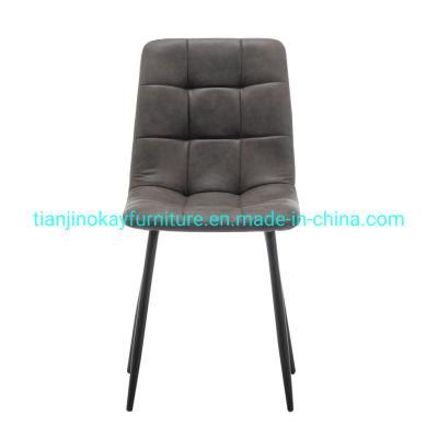 Fashionable PU Leather Chrome Dining Chairs with Chromed Legs