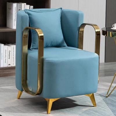 Modern Colorful Velvet Dining Chair with Golden Legs Used in Dining Room