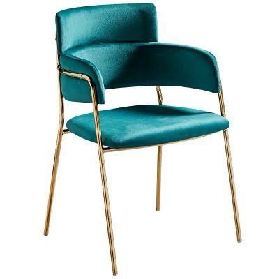 Nodic Upholstered Fabric Velvet Restaurant Dining Chair