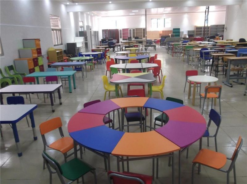 School Restaurant Stainless Steel Long Dining Table and Chairs