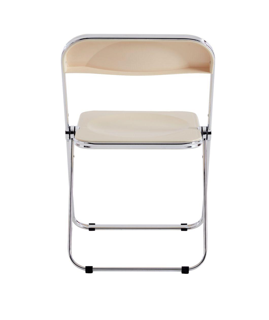 Modern Fashion Transparent Clear Acrylic PC Plastic Folding Chair