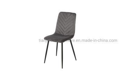 Wholesale Luxury Nordic Modern Design Grey Fabric Upholstered Seat Dining Chairs