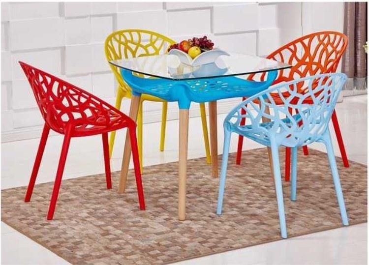 Elegant Stackable Garden Auditorium Chair Plastic Resin Visitor Waiting Chairs Party Chair Dining Plastic