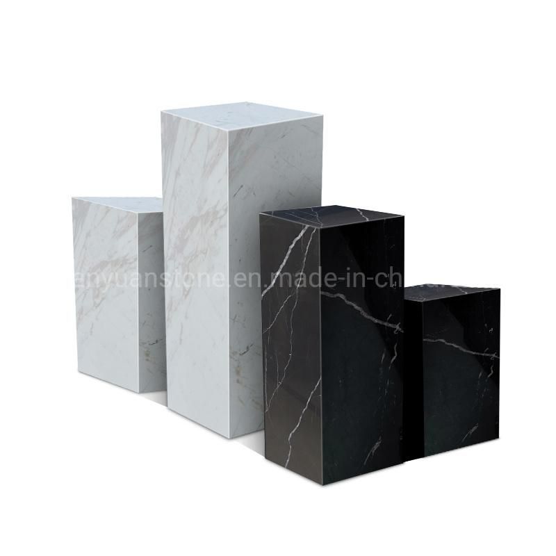 Shop Fittings and Display Marble Pedestal Showcase Platform Stand