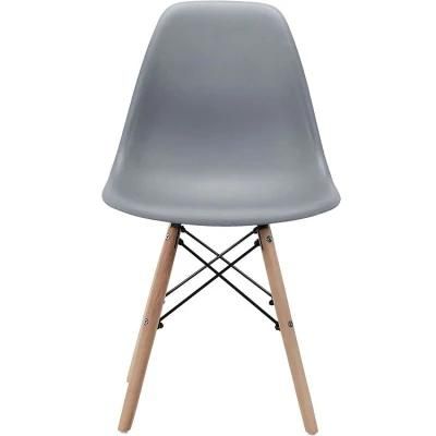 Wholesale Superior Quality Polypropylene Seating Grey PP Plastic Beech Wood Dining Chair Replica Chair Eiffel Chairs