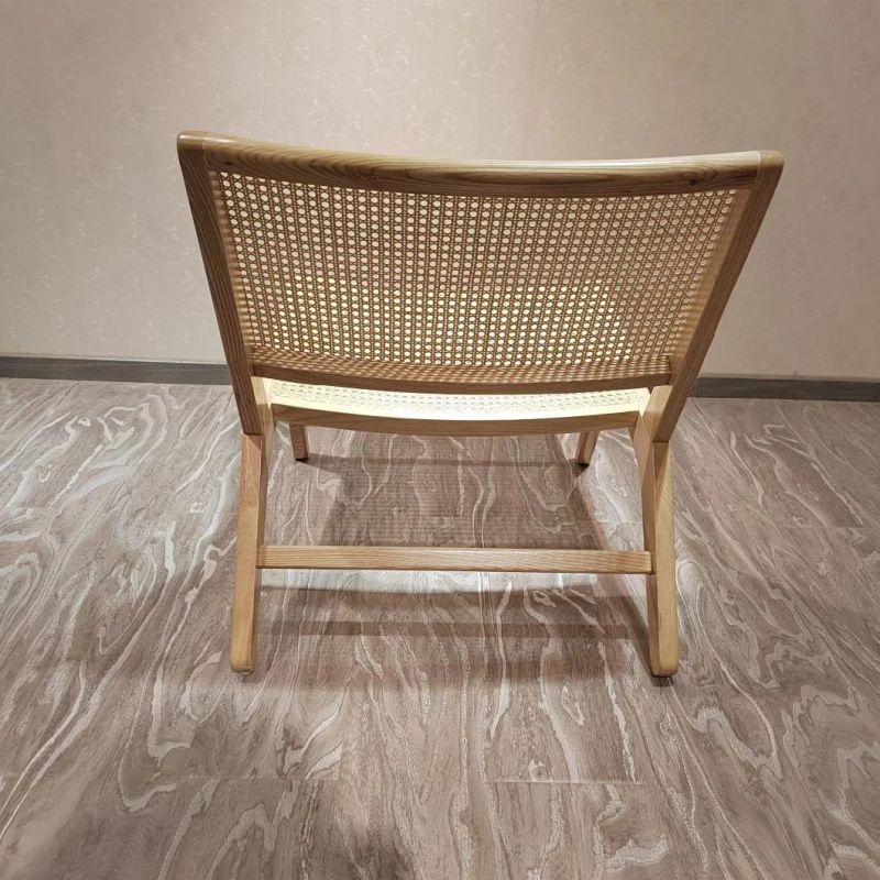 New Arrival Cafe Wooden Natural Wicker Dining Lounge Chair