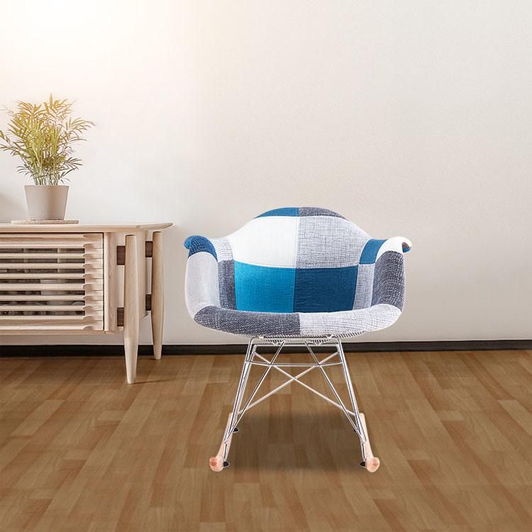 2021 Wholesale Modern Custom Fabric Cover Patchwork Chair Beech Legs Dining Chair