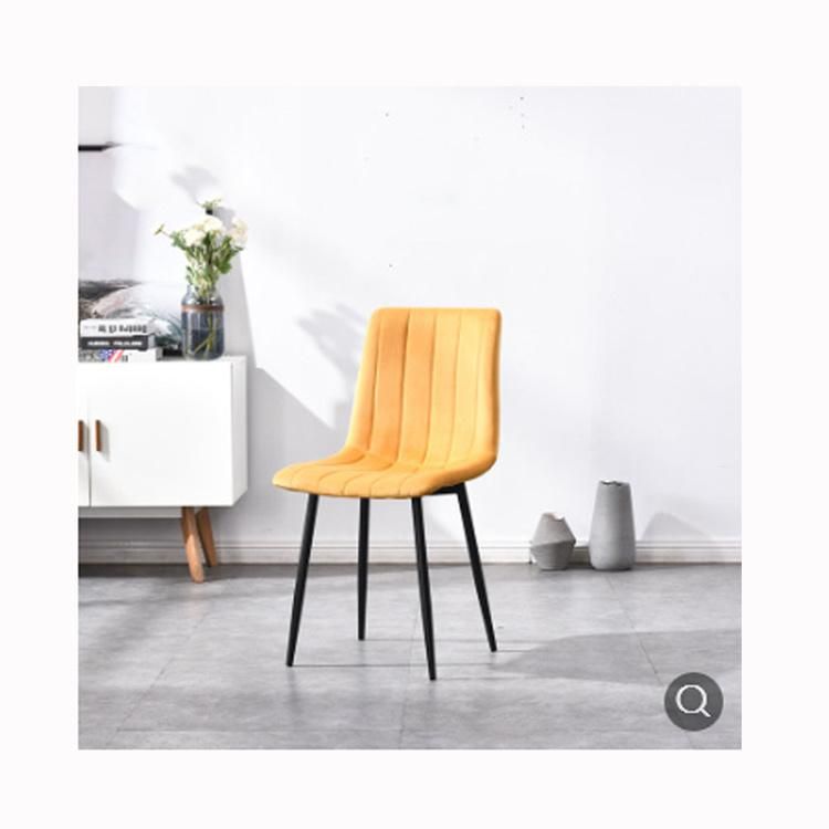 Nordic Office Furniture Italian Style Light Luxury Simple Velvet Chair Yellow Spain Velvet Chair Living Room