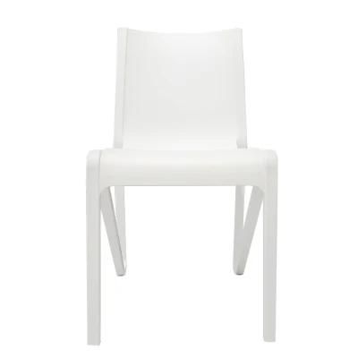 Wholesale Dining Furniture Simple Style Plastic Chair Eco-Friendly White PP Dining Chair