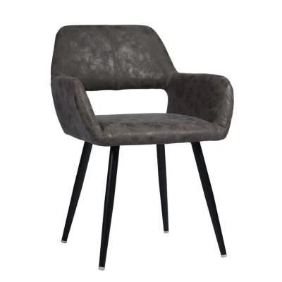 Cheap Outdoor Black Upholstered Luxury Nordic Modern Elegant Black Leather Velvet Chair