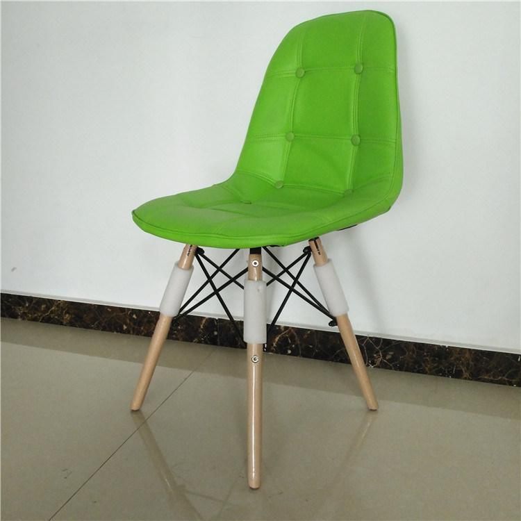 China Wholesale Modern Home Furmiture Wooden Legs Chair PU Leather Nordic Dining Furniture Dining Chairs