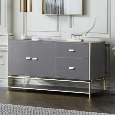 Living Room Sets Luxury Metal Console Table with Cabinet