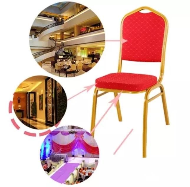 Fashionable Stackable Wedding Furniture Comfortable Metal Dining Silla Banquet Chair