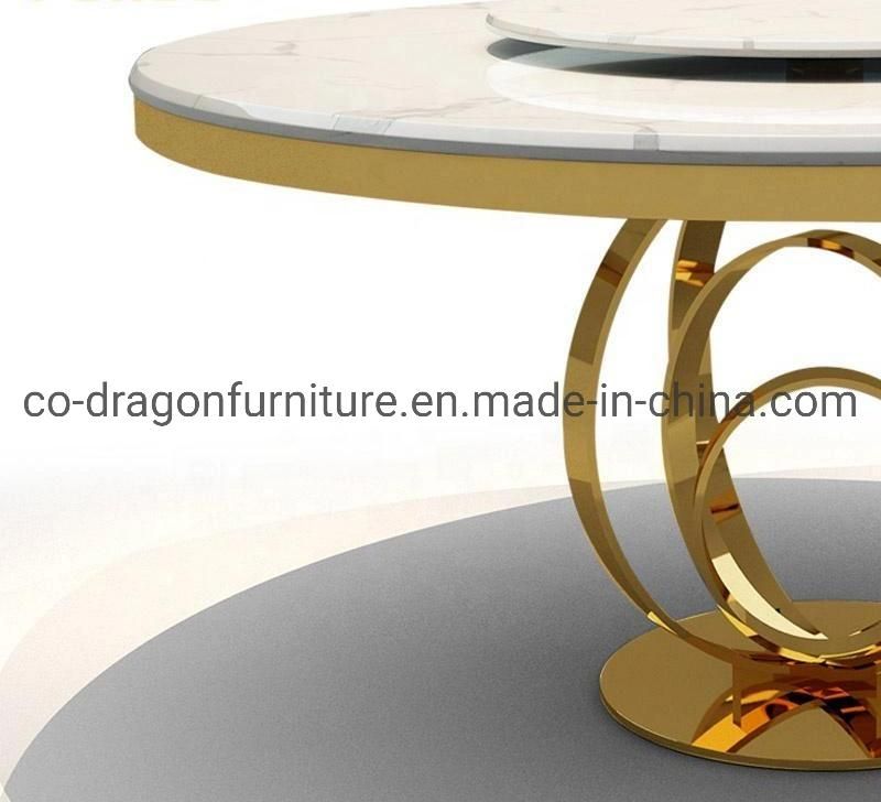 2021 Home Furniture Luxury Round Dining Table with Marble Top